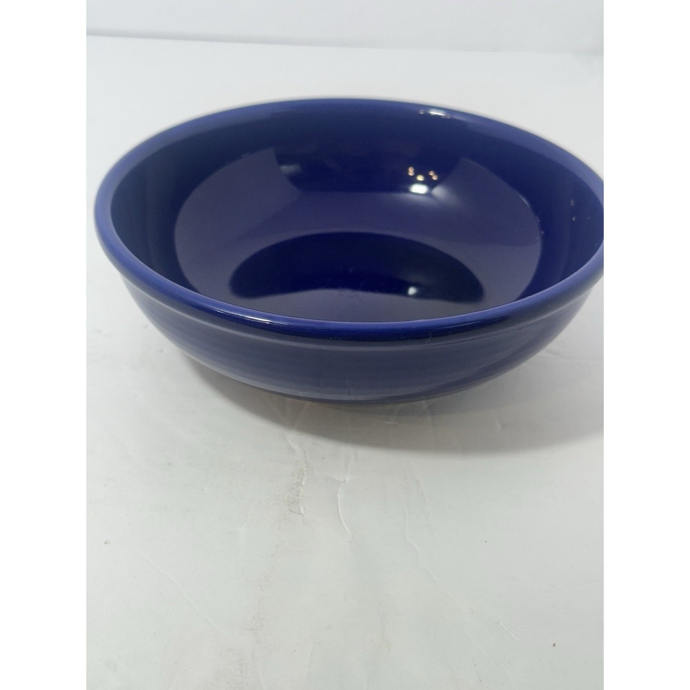Vintage Rio Stoneware Japan Cobalt Blue Soup Cereal Bowl 6.75" Gloss Glaze Stone